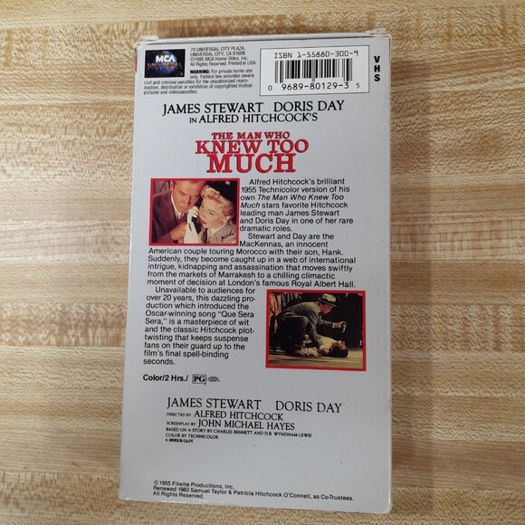 Man Who Knew Too Much VHS Alfred Hitchcock Collection Dorris Day James Stewart - Picture 3 of 7